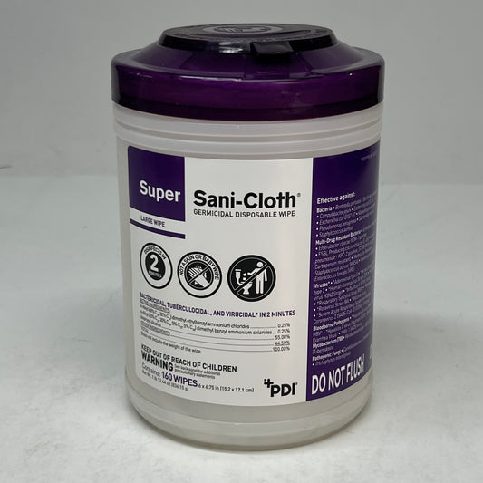 PDI (12 PACK) Super Sani-Cloth Large Wipes 160ct Each BB 06/2028