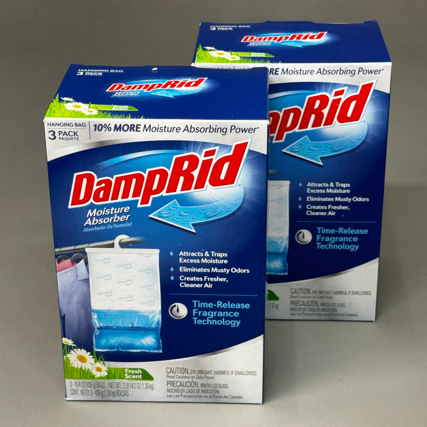 DAMPRID (2 BOXES, 6 BAGS TOTAL) Fresh Scent Moisture Absorber 15.4 oz S3345MM