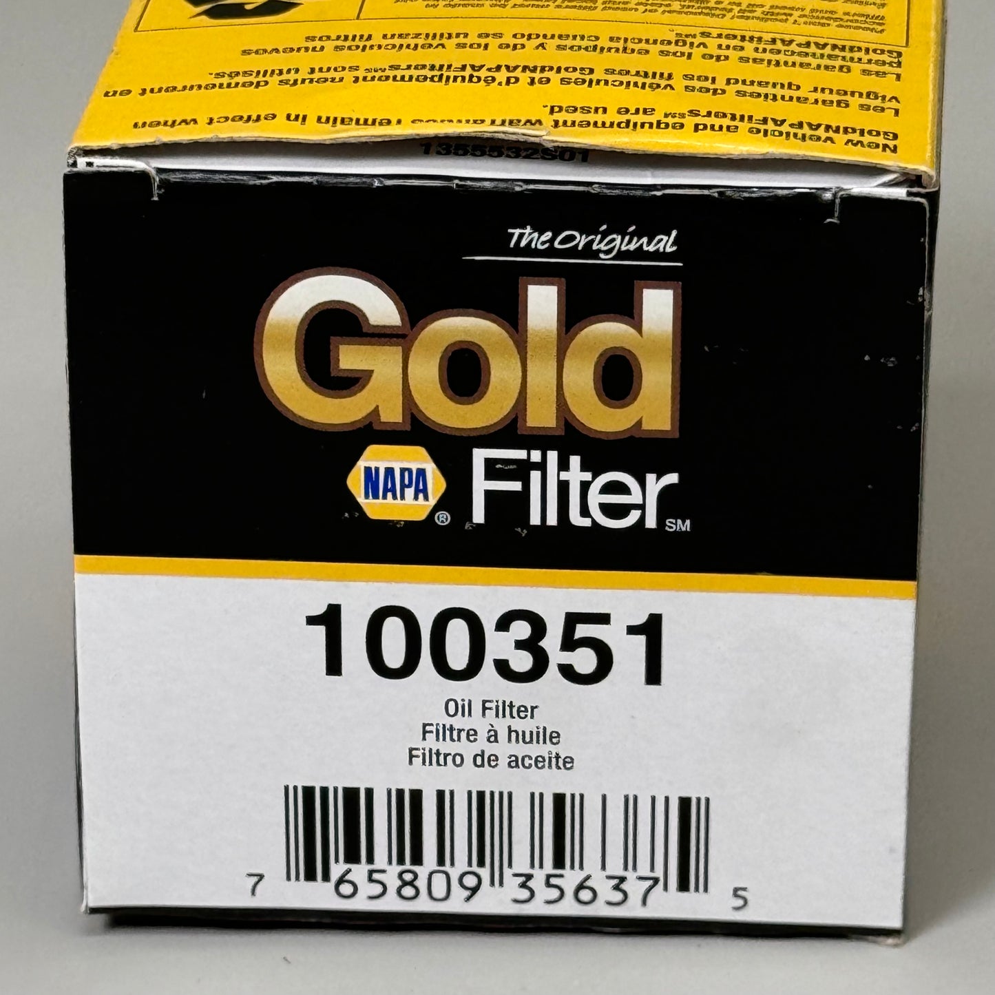 NAPA(2 PACK) The Original Gold Oil Filter Cellulose Material 1"-16 Thread 100357