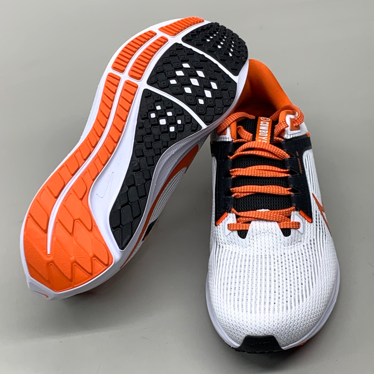 NIKE Zoom Pegasus 40 OK STATE White, Brilliant Orange & Black 11.5 W 10 M DZ5973-100