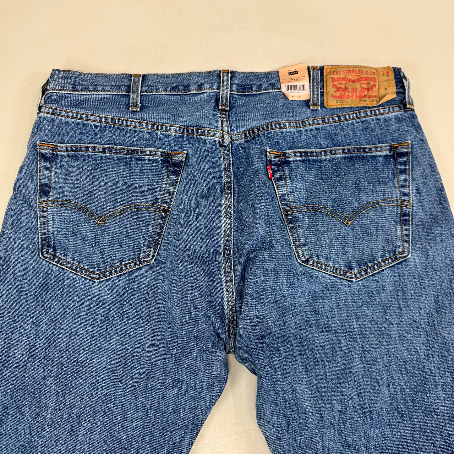 LEVIS 501 Orignial Fit Jeans Men's Sz 38 X 30 Medium Stonewash S112602 RPMX