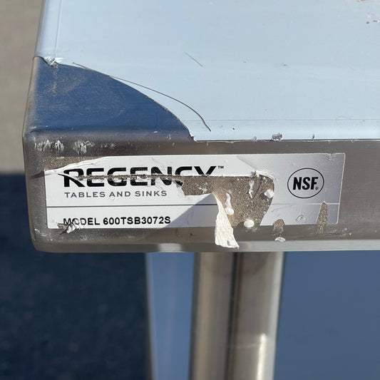 Z@ REGENCY Commercial Worktable Stainless Steel 600TSB3072S (A)