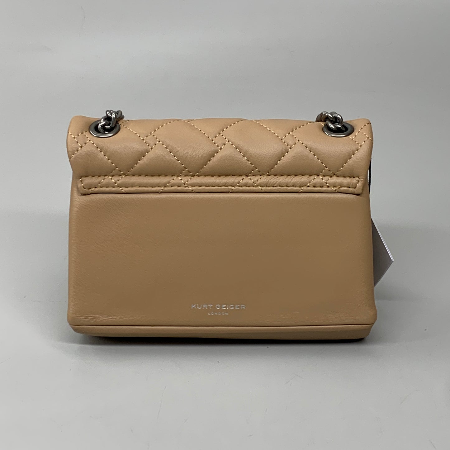 KURT GEIGER Mini Kensington Leather X Bag 8" x 5.5" Camel 1470848109 New