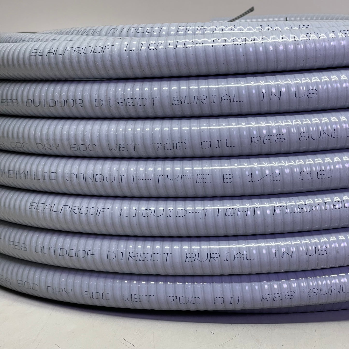 MARS Liquid Tight Type B Flexible Conduit 1/2" x 100' Grey 35P5801