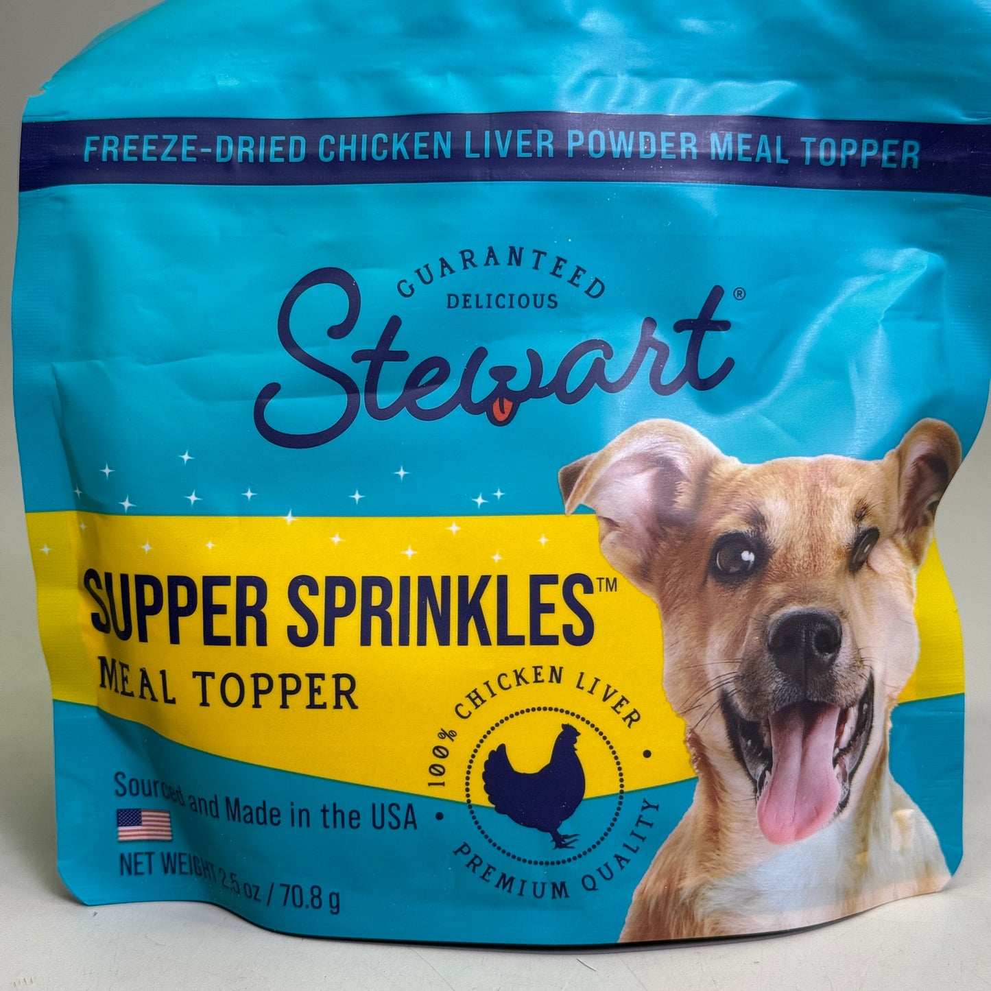 STEWART (12 PACK) Supper Sprinkles Chicken Liver Meal Topper 2.5 oz BB 09/25