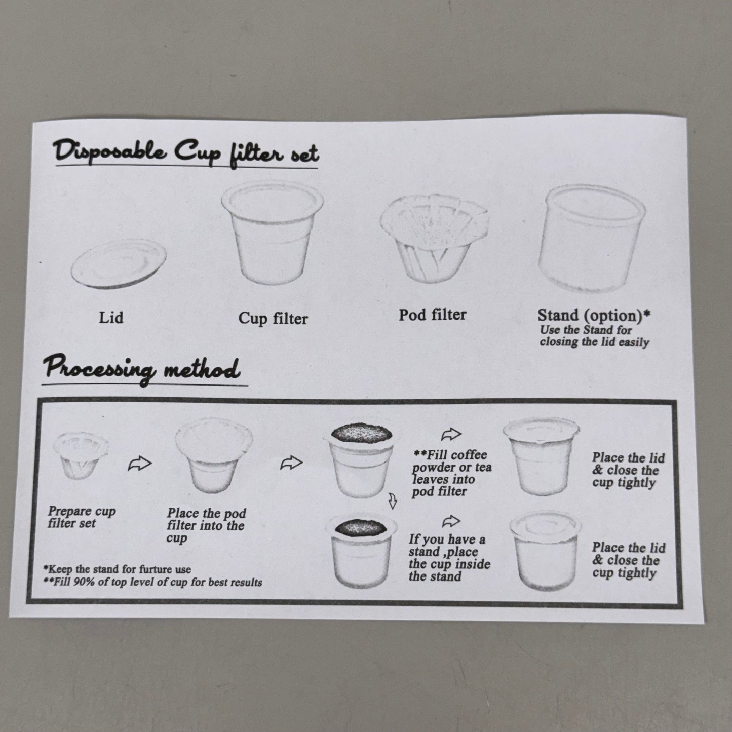 SIMPLE CUPS 2.0 Disposable Reusable Coffee Cups for Brewers For Keurig 50 Cups