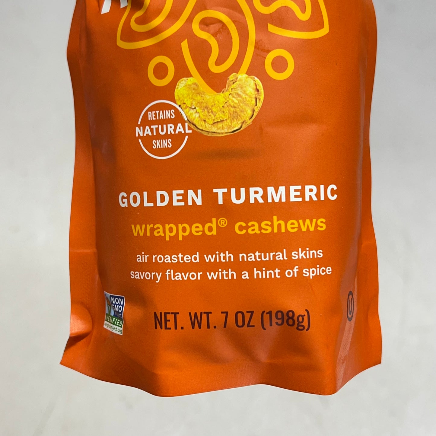 KARMA (6 PACK) Golden Turmeric Air Roasted & Wrapped Cashews  7oz BB 05/27