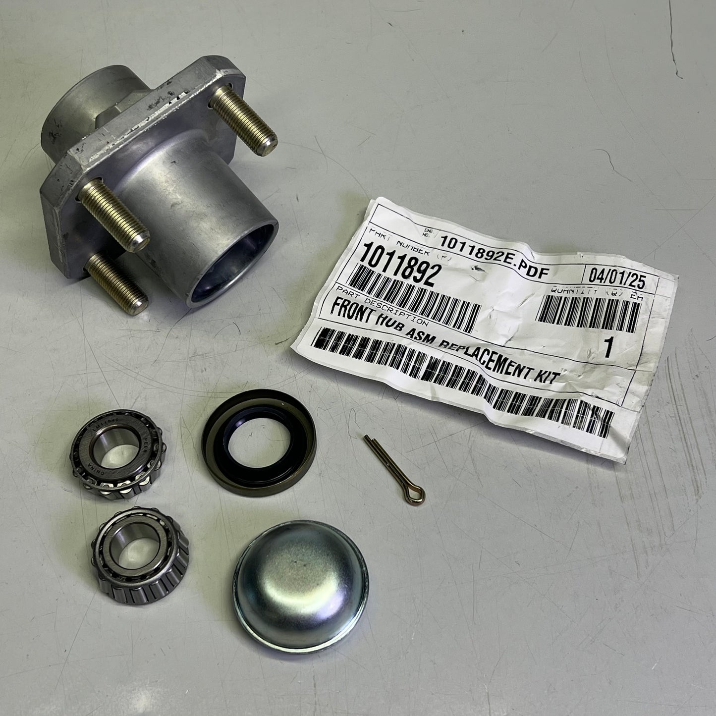 CLUB CAR Front HUB ASM Replacement Kit Club Car OEM Greaseable Bearings 1011892