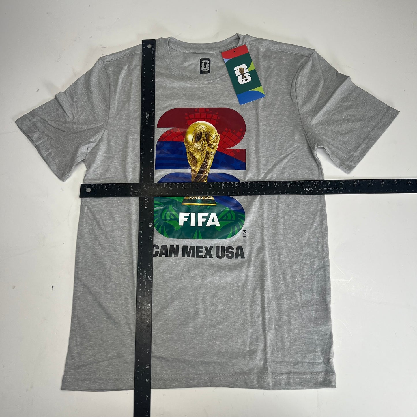 FIFA STORE Official Licensed Product World Cup 2026 Tee Shirt Unisex Sz M Grey