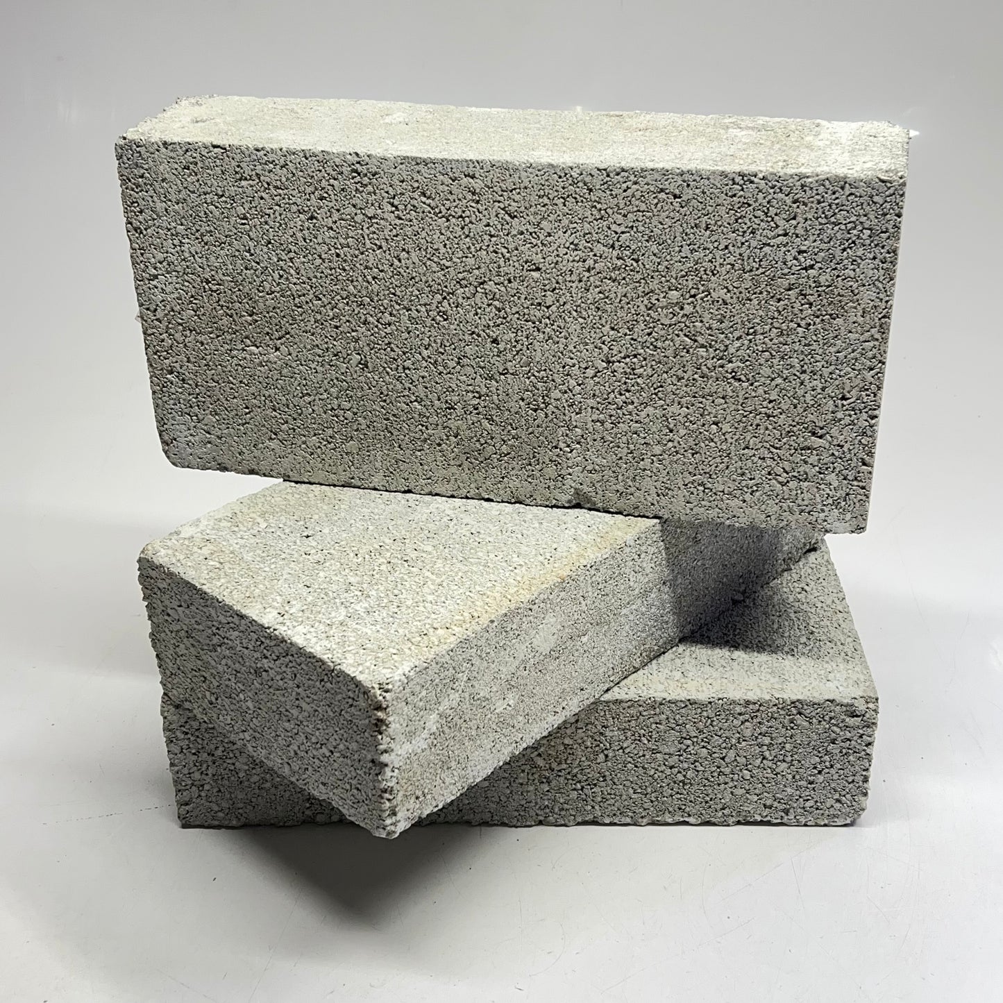 (LOT OF 3) Cement Blocks 15.5"x7.5"x4" Grey