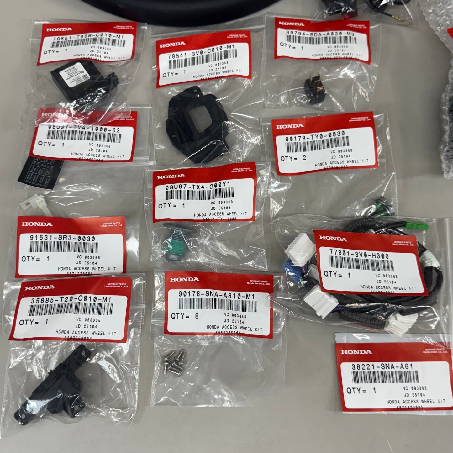 HONDA (16 Piece) Access Wheel Kit Set For Honda Acura 08U97-3BH-220B