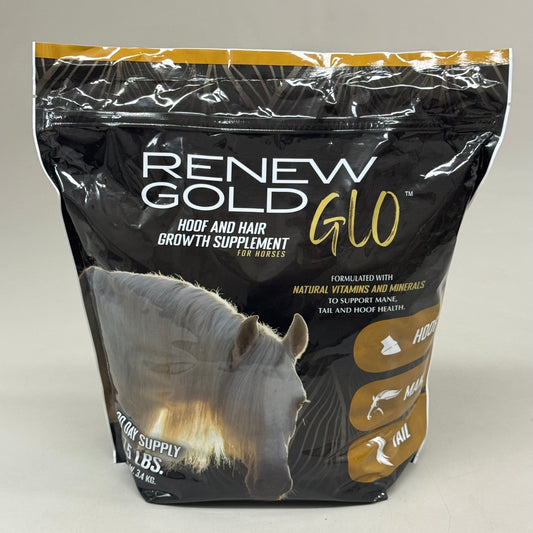 RENEW GOLD Glo Hoof And Hair Growth Supplement For Horses 7.5 lbs RGGLO7.5 BB 07/26