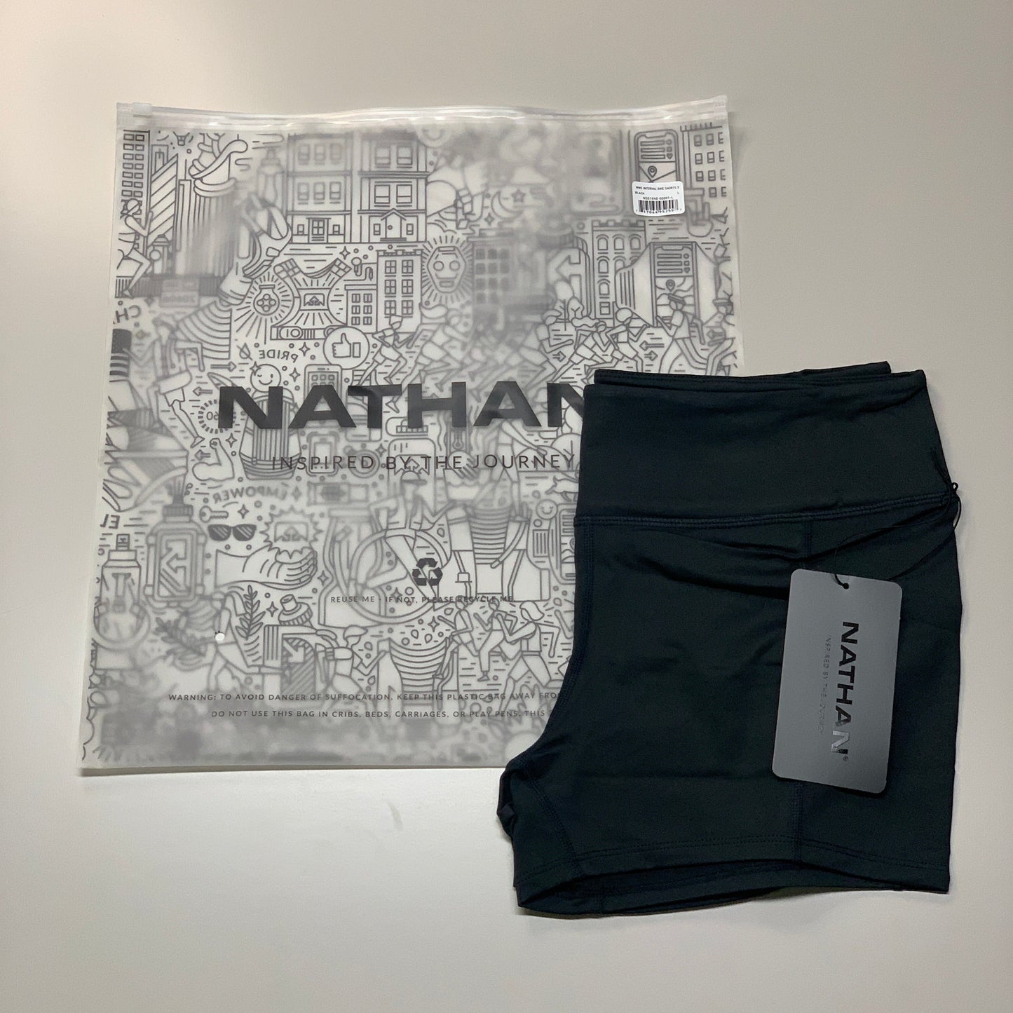 NATHAN Interval 3" Inseam Bike Short Women's Black Size M NS51040-00001-M