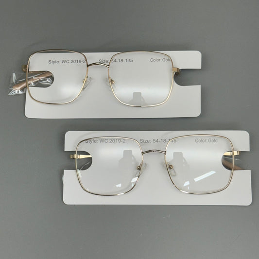 NATIONAL VISION INC (2 PACK) Eyeglasses WC-2019-2 Gold 54-18-145