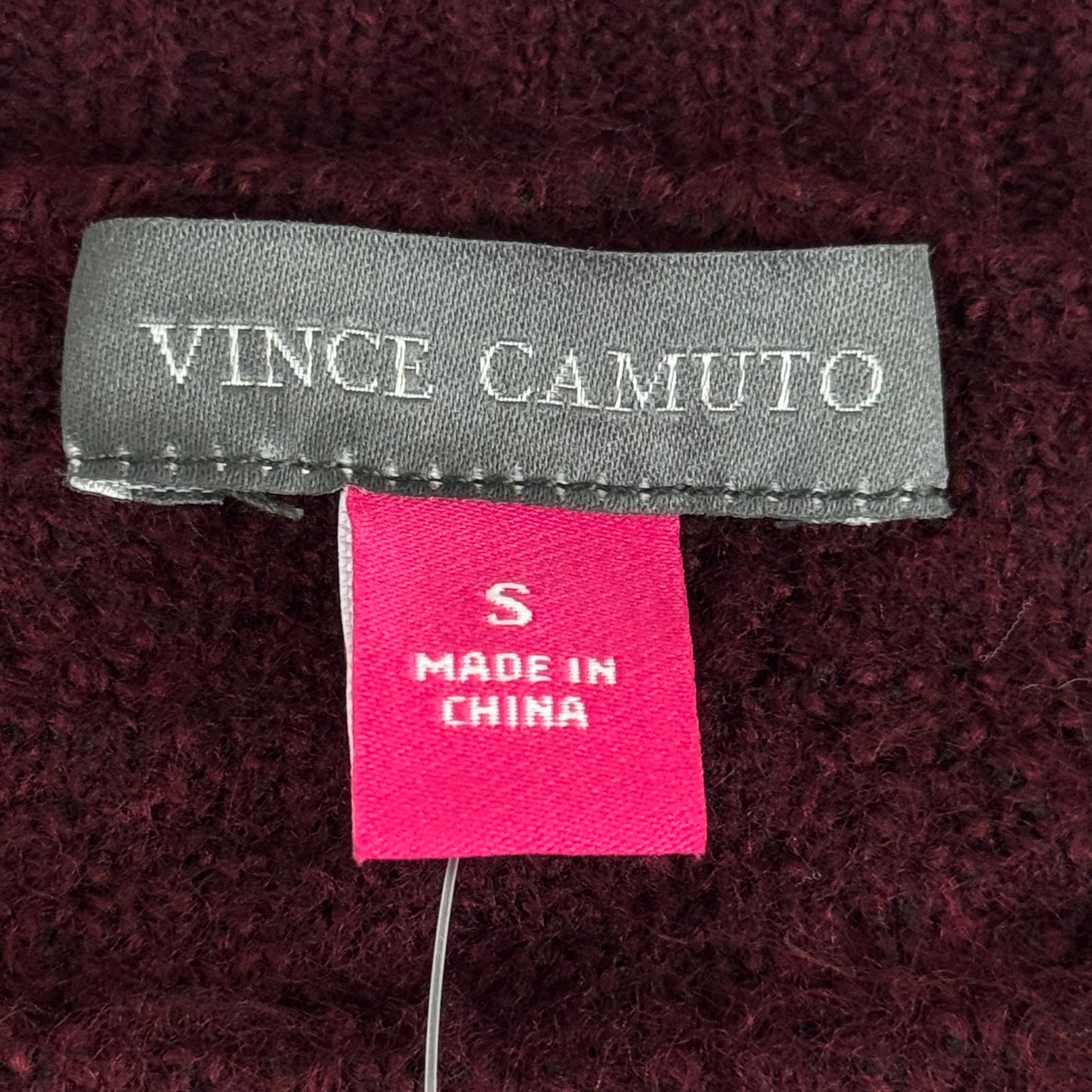 VINCE CAMUTO Cable Knit Sweater Women's Sz-S Wine SC2895