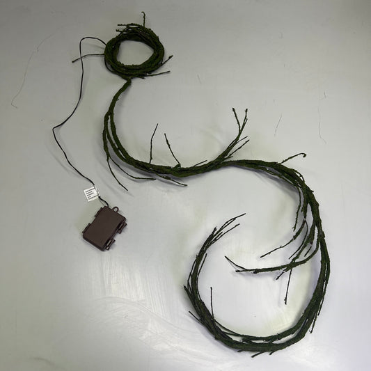 RAZ IMPORTS Lighted Mossy Garland Decoration W/ 48 White Lights 6' G4400906