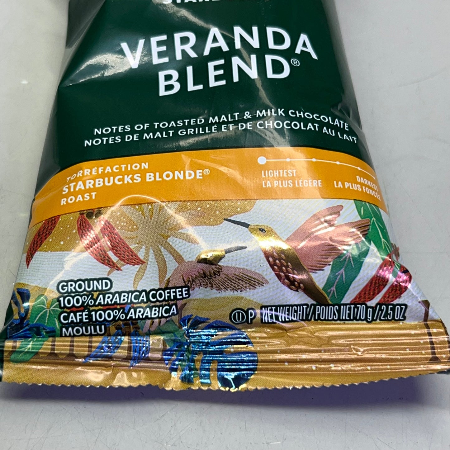 ZA@ STARBUCKS (18 PACK) Veranda Blend Ground Coffee, Blonde Roas 2.5 oz Green 11137306 BB 12/25 F