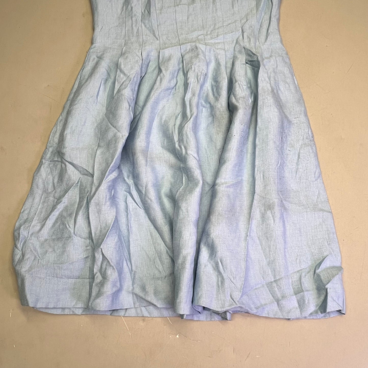 ANNE KLIEN Knee Length Lined Summer Dressed Womens Sz 8 Bright Water Blue (Used)