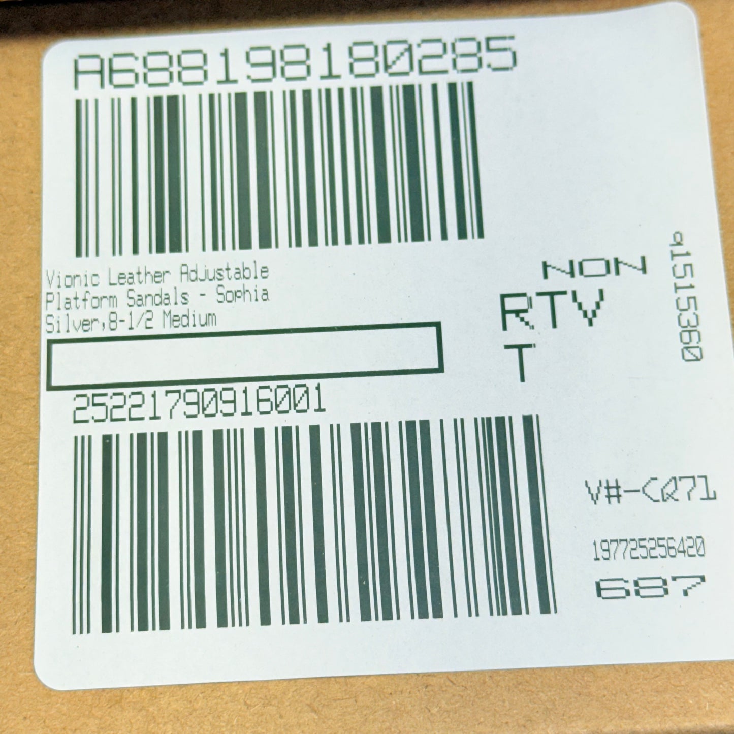 ZA@ VIONIC Platform Sandals Sophia Leather Adjustable Sz 8-1/2M Silver (Used)(AS-IS)