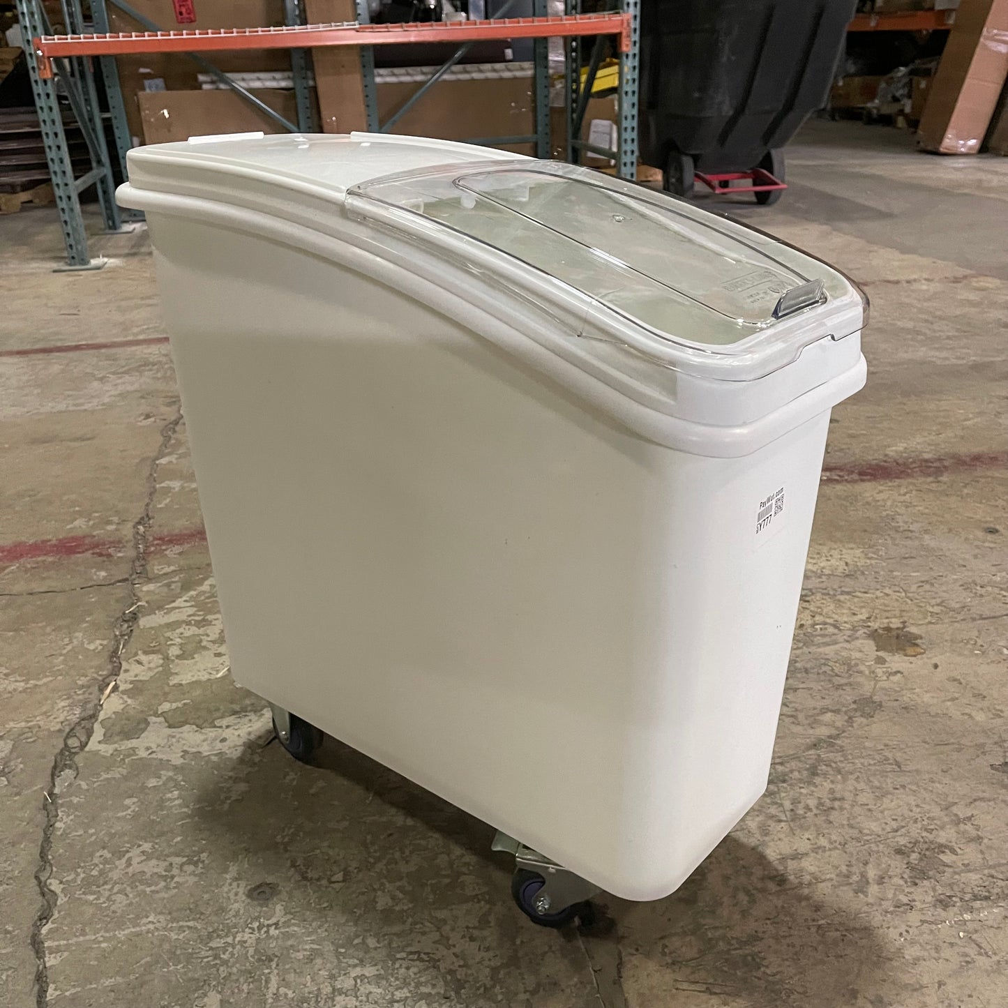 BAKER’S LANE Mobile Ingredient Bin 21 Gal White 176BIN21GL