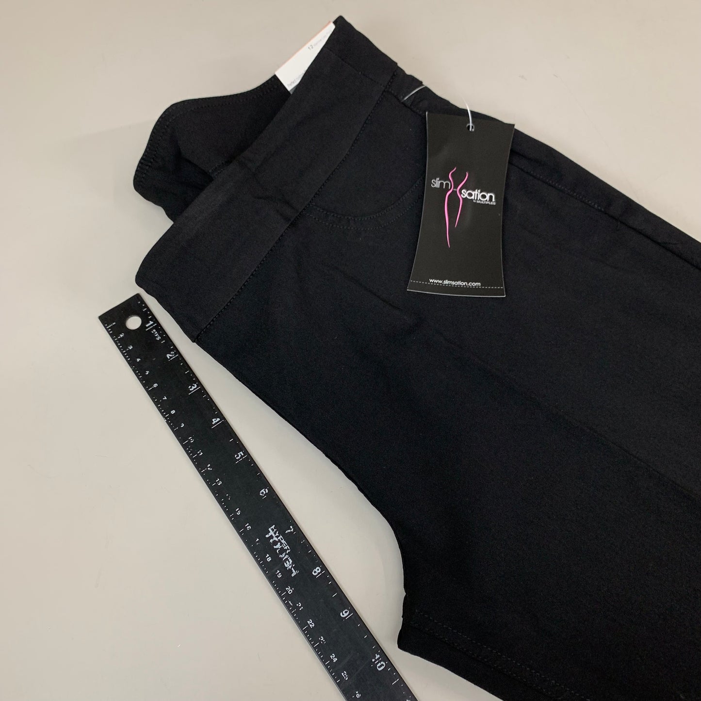 MULTIPLES Narrow Leg Pant Petite Women's Sz 12 Black M2604P