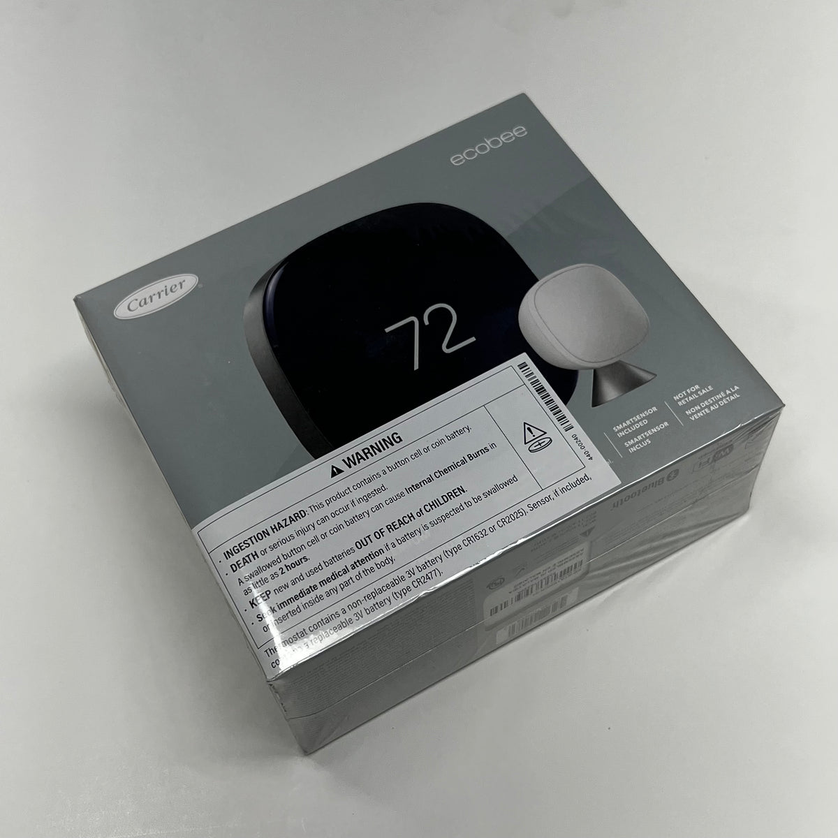 CARRIER Ecobee Smart Thermostate W/ Air Quality Monitor Black EB-STATE6ICR-01