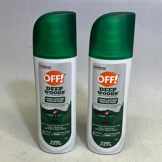 SC JOHNSON (2 PACK) OFF! Deep Woods Mosquito Repellent 6 Fl Oz Clear 1133801