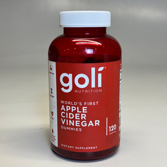 ZA@ GOLÍ Nutrition Apple Cider Vinegar 120 Gummies Sz 6.5” H Red BB Exp 08/25 C