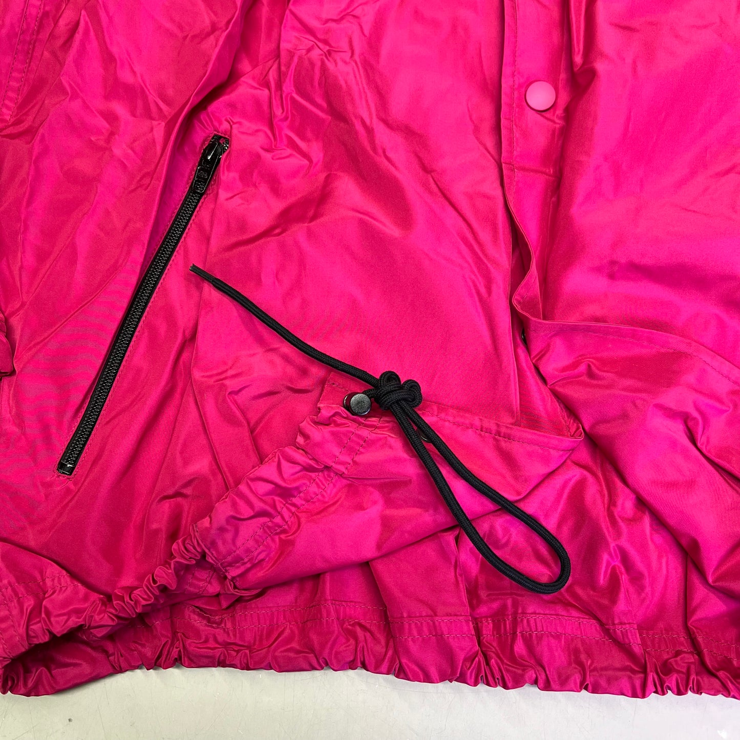 BALENCIAGA Oversized Logo Raincoat Made In Italy Women's Sz 38 Magenta