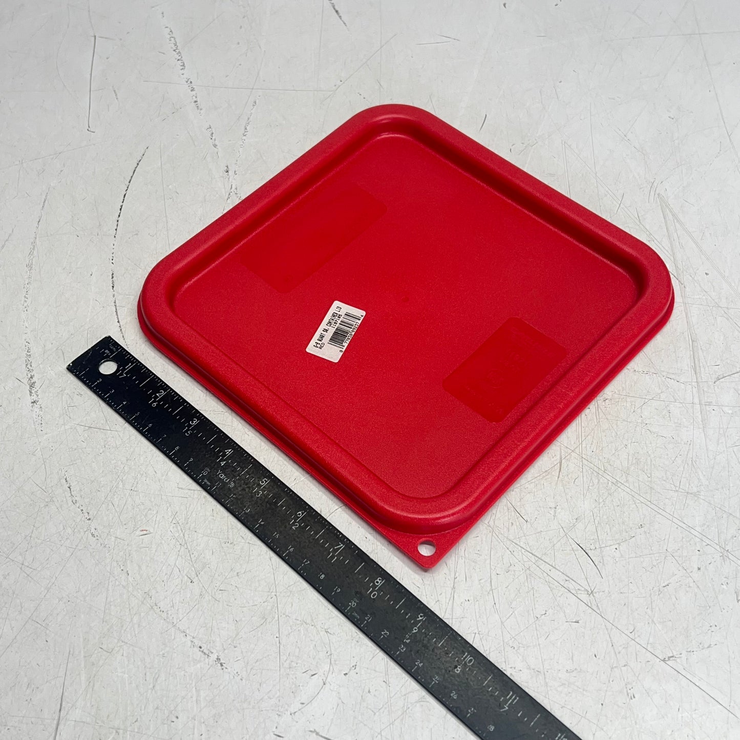 CARLISLE  (6 PACK) Square Food Storage Container Lid  6-8qt Red 1197105