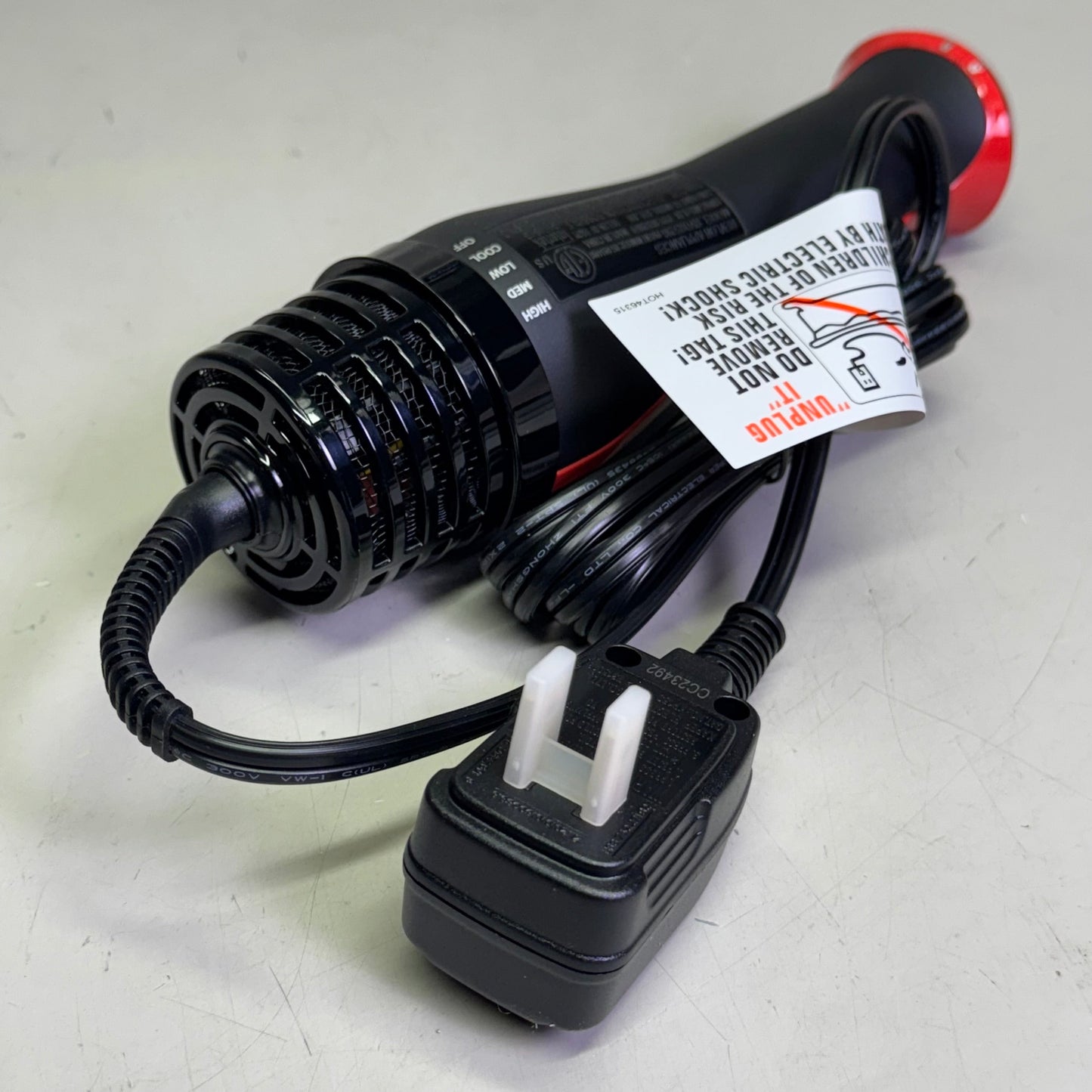 ZA@ REVLON One-Step Plus Hair Dryer and Volumizer 12.5"L, Red & Black RVDR5298 A