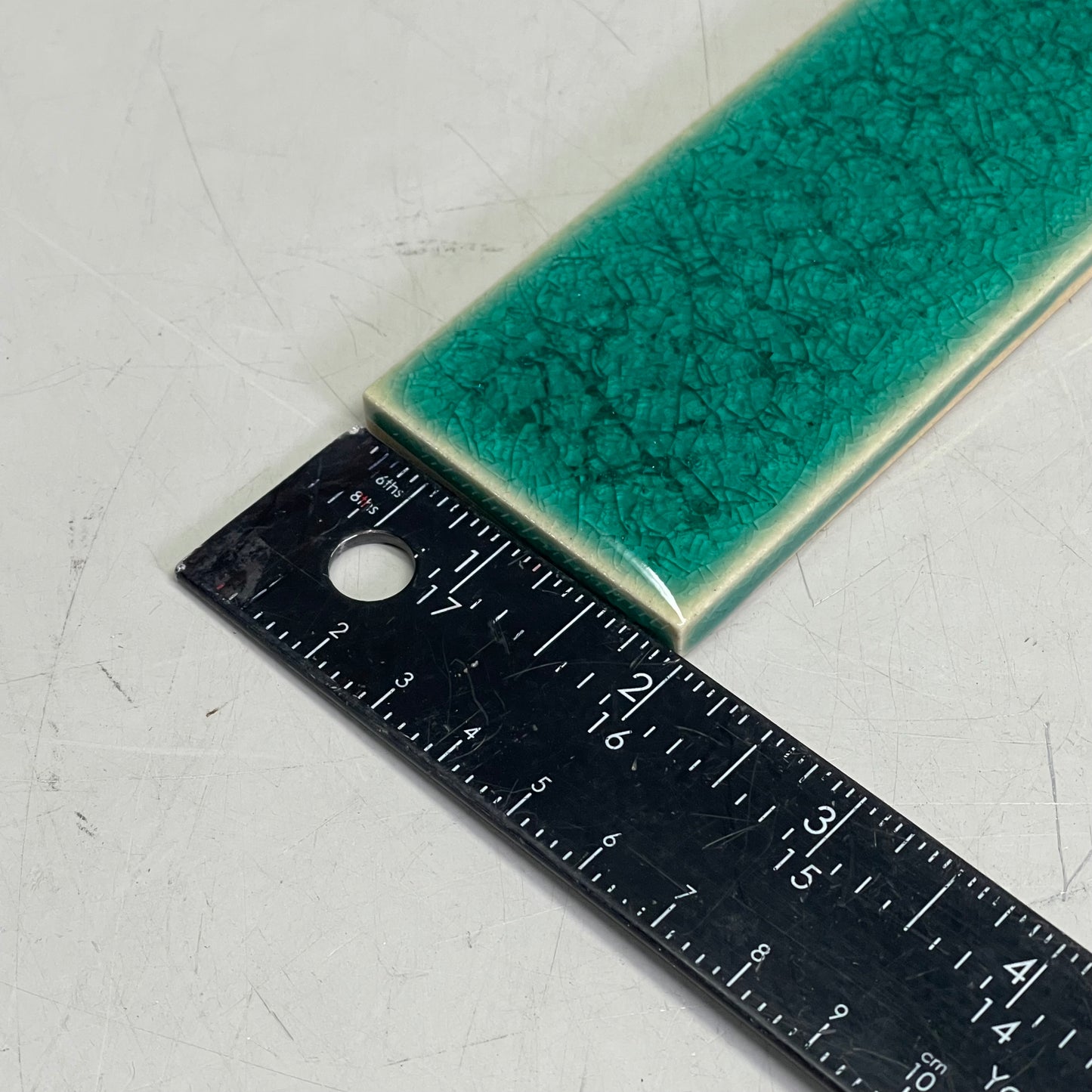 LILI (45 Tiles) Lotus Leaf Glaze Tile 2" x 8" Green G-LLF-28-45