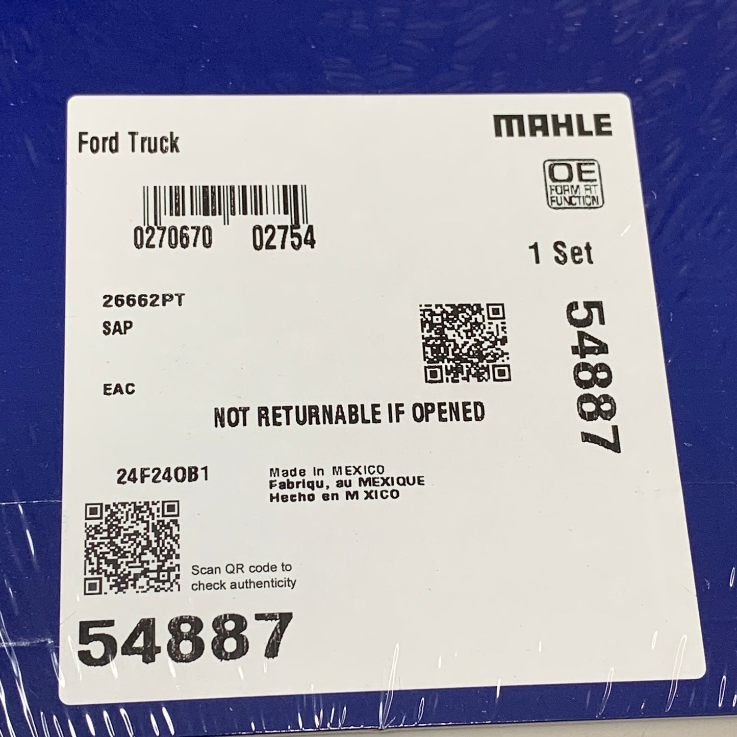 MAHLE Engine Cylinder Head Gasket For Ford 54887