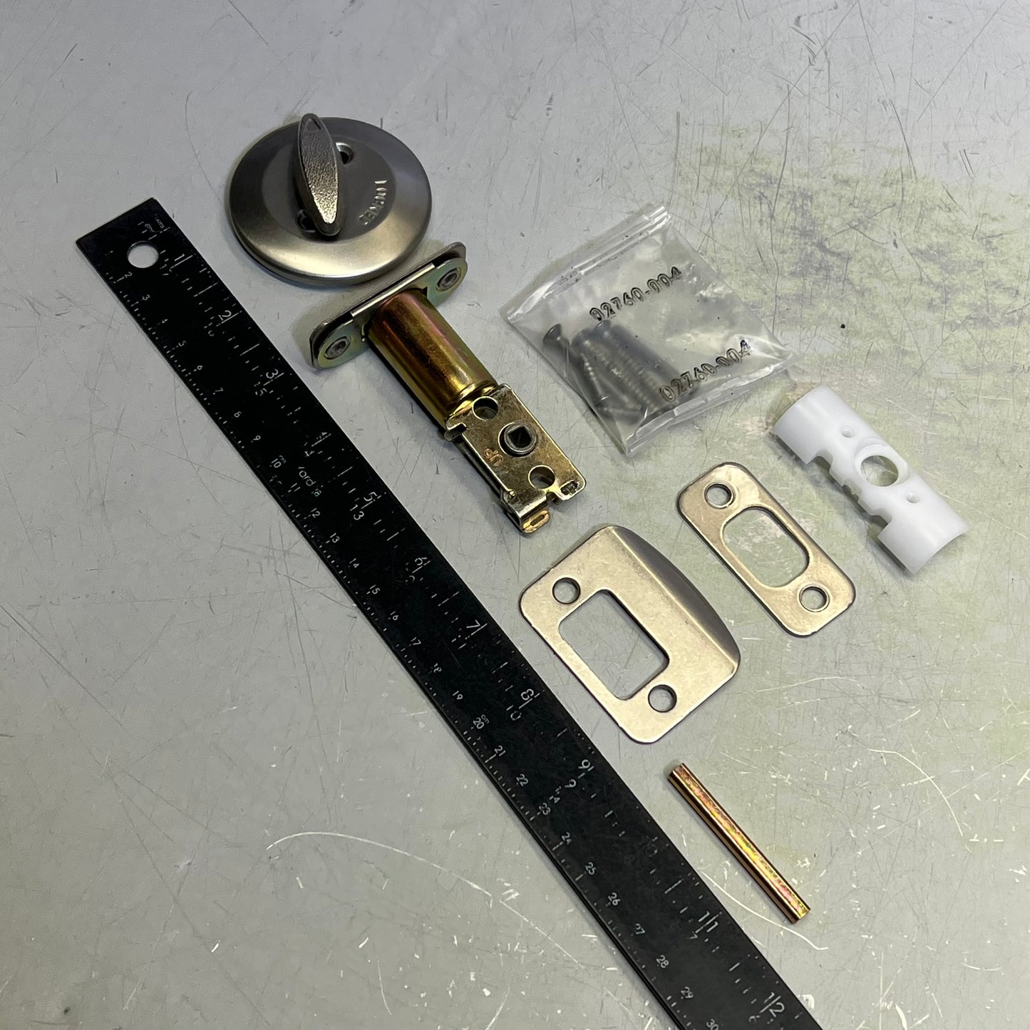 ZA@ KWIKSET (2 PACK) 663 One Sided Deadbolt W/ Microban Antimicrobial Technology Satin Nickel 96630-067