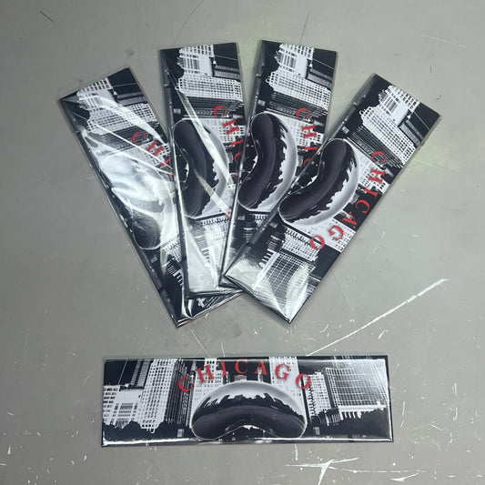 (5 PACK) Chicago Cloud Gate Souvenir Magnet  6"x2" Black & White 2014-00740-6441