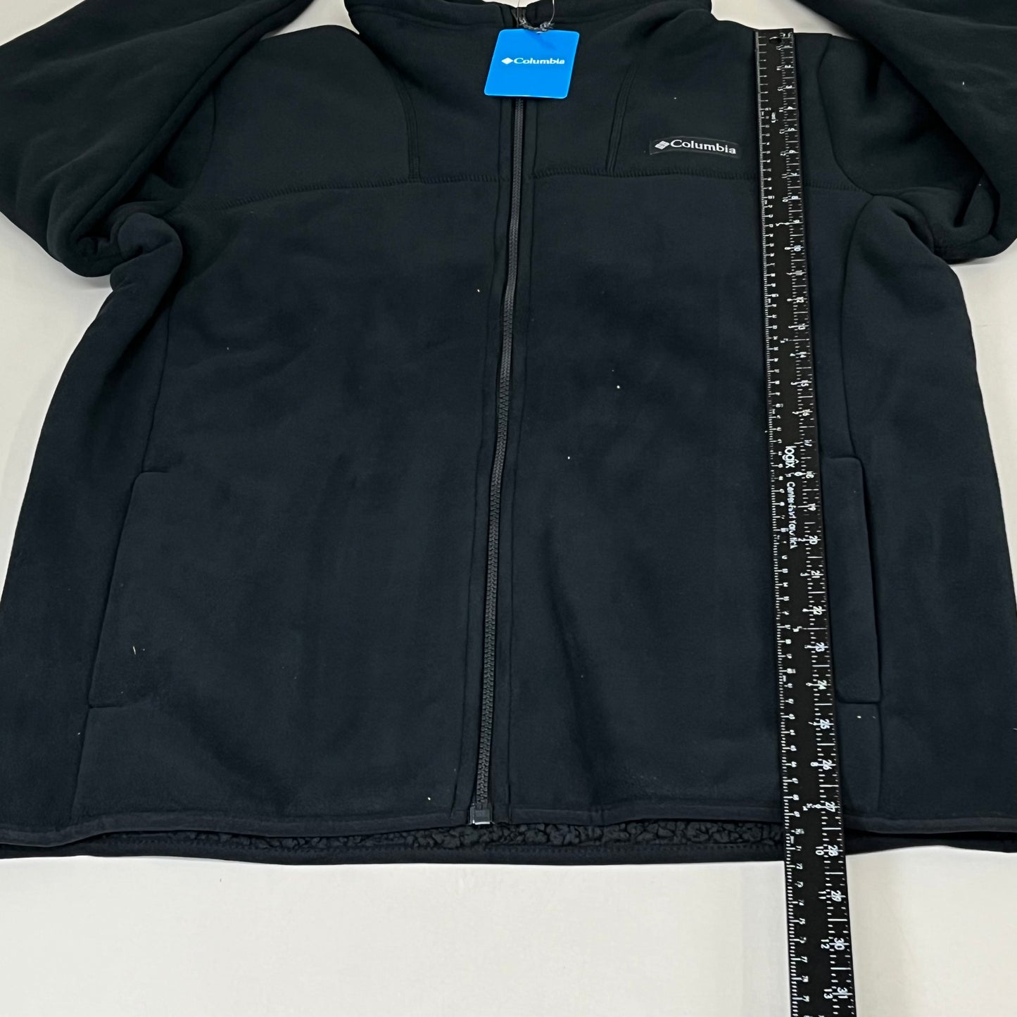 COLUMBIA WinterPass Full Zip Fleece Hip Length Jacket Mens Sz M Black 1909121011