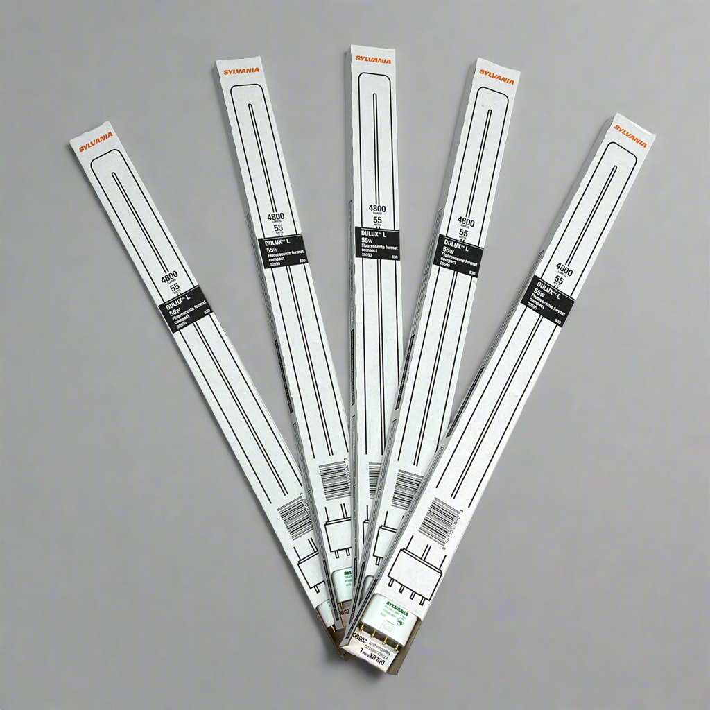 SYLVANIA (5 PACK) Compact Florescent Bulb 4 Pin 55w 3,000K  White FT55D/830/ECO