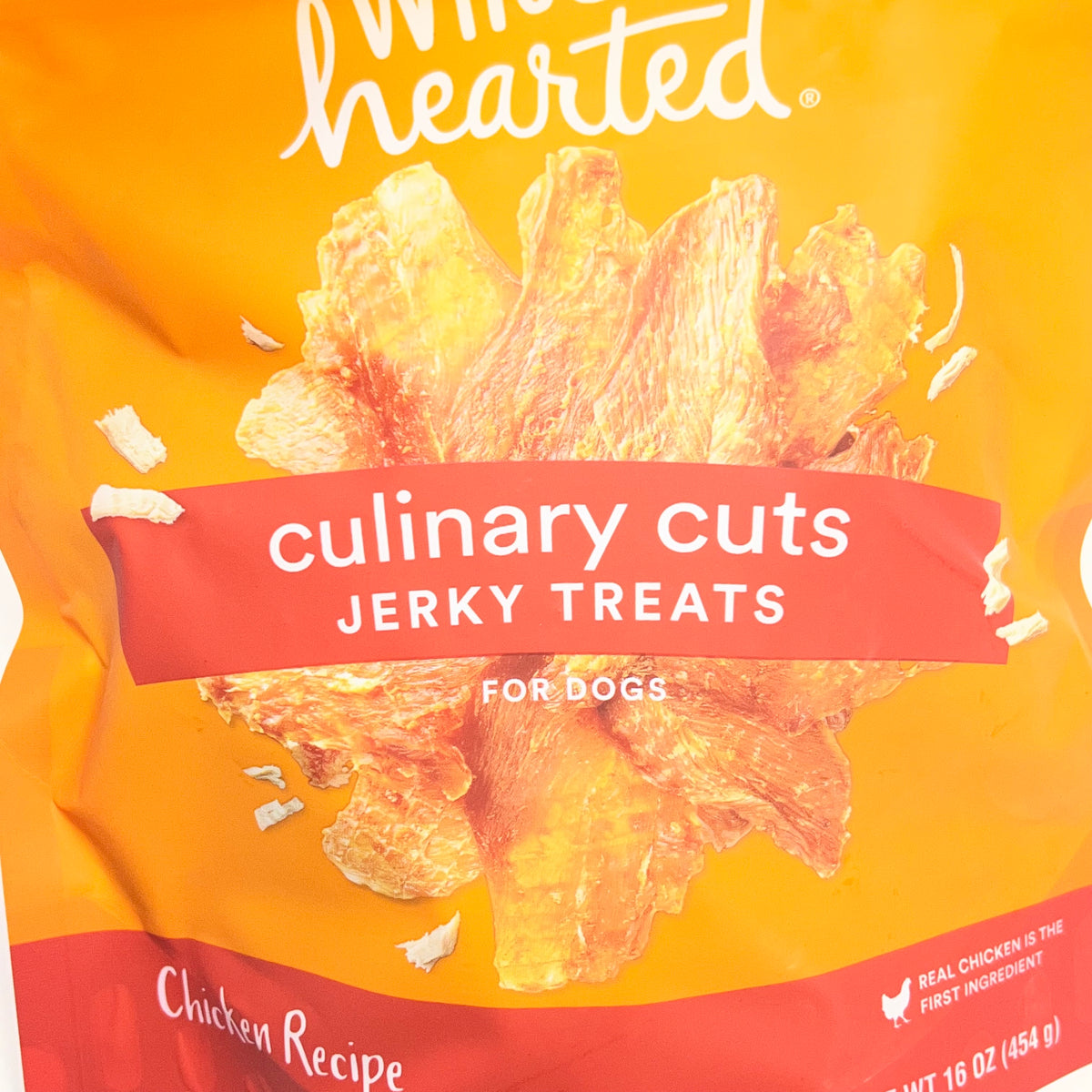 WHOLE HEARTED Culinary Cuts Jerky Treats For Dogs Chicken Recipe 16 Oz BB 09/27