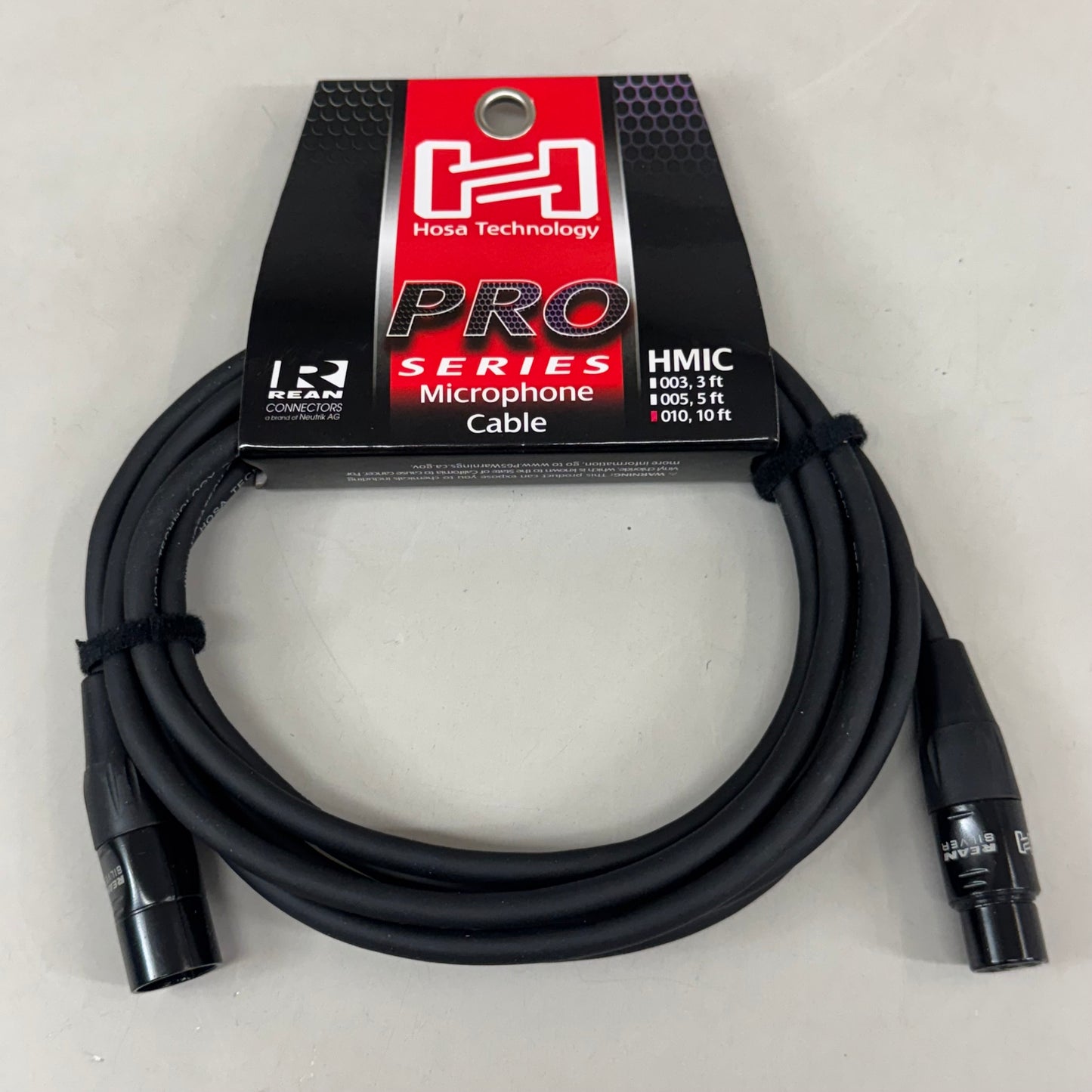 HOSA TECHNOLOGY Pro Series Microphone Cable 10 ft Black HMIC-010