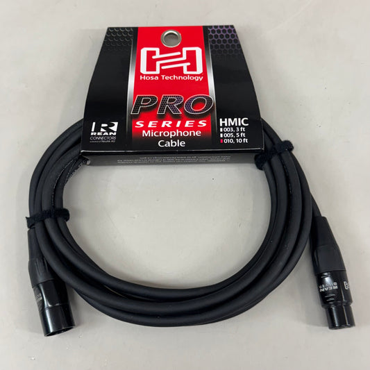 HOSA TECHNOLOGY Pro Series Microphone Cable 10 ft Black HMIC-010