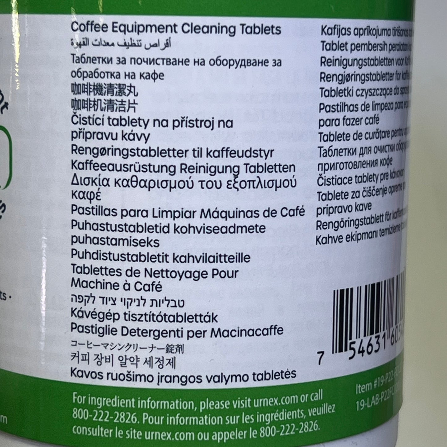 URNEX (2 PACK) Biocaf Coffee Equipment Cleaning Tablets 120 Tablets White