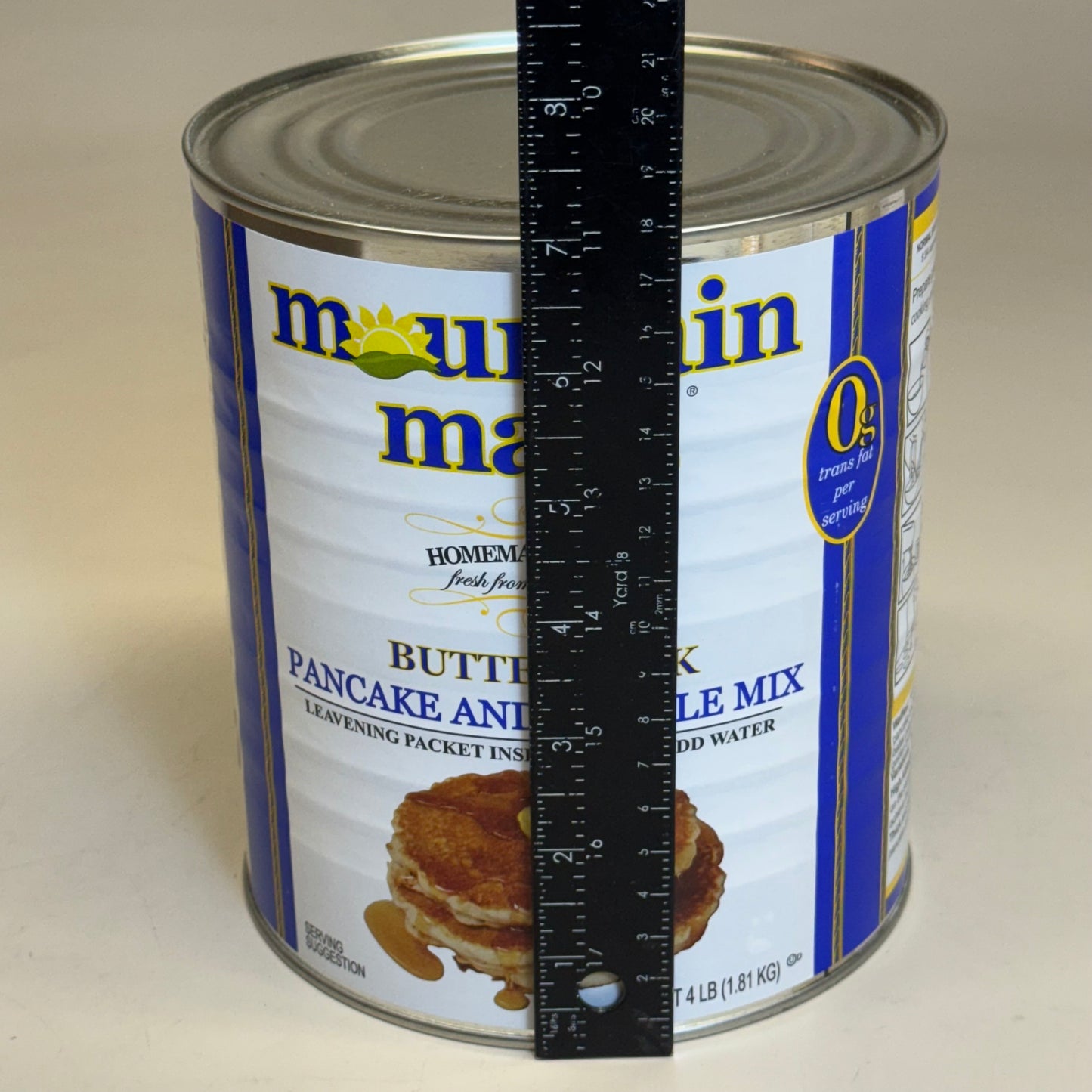 MOUNTAIN MAID (6 Pack) Buttermilk Pancake & Waffle Mix 4Lb in Can BB 07/24/27