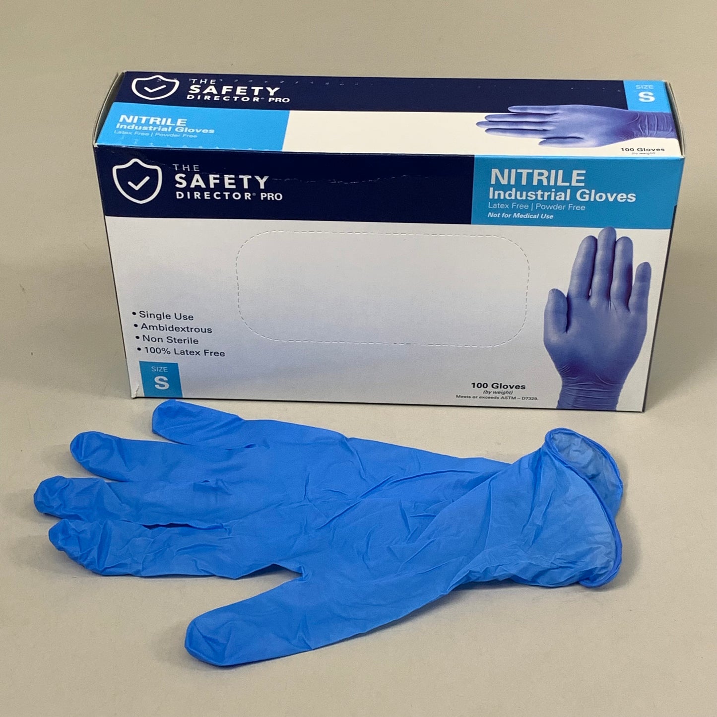 THE SAFTEY DIRECTOR (1000 PACK) Nitrile Industrial Gloves Latex Free Sz S 71154