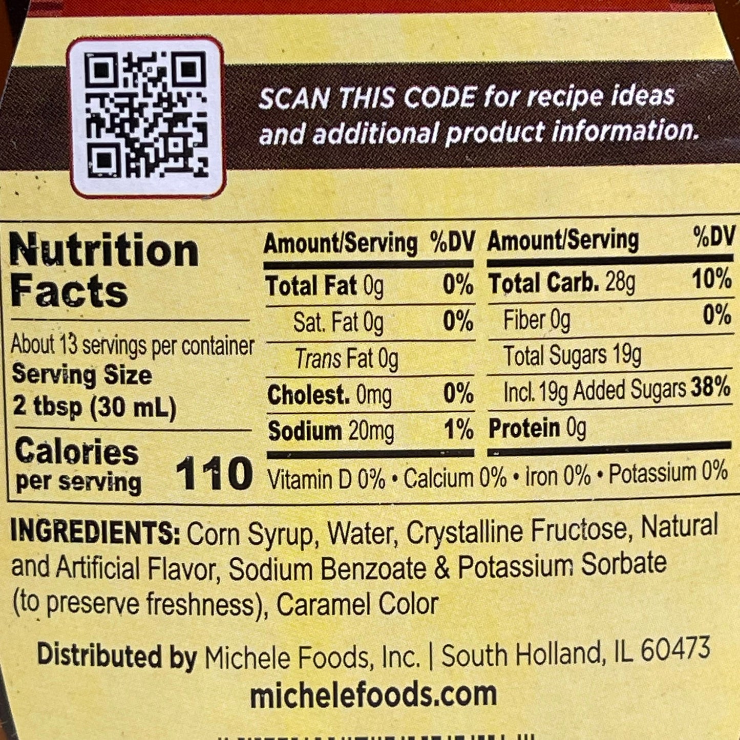 MICHELE'S (2 PACK) Gourmet Butter Pecan Pancake Syrup 13 fl oz Each BB 10/26