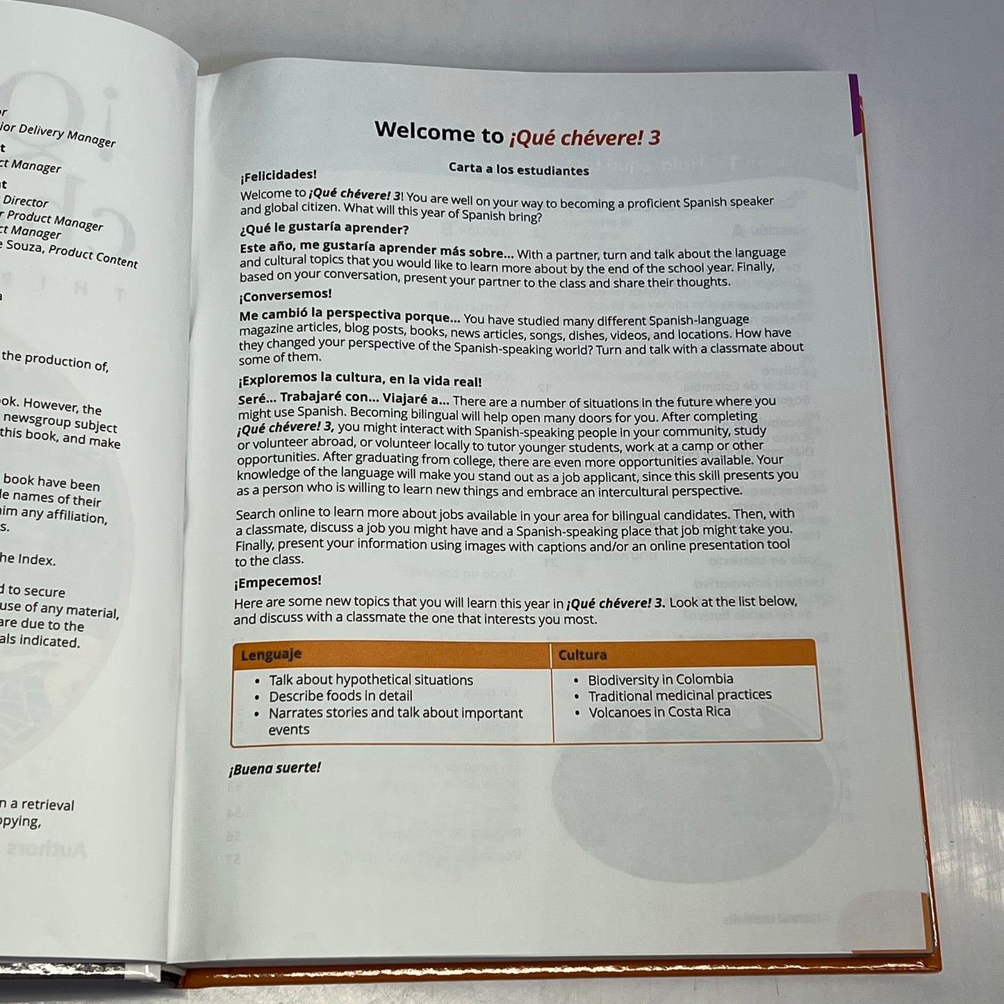 QUE CHEVERE 3rd Edition 2025 Student Edition Hardcover Educational Book