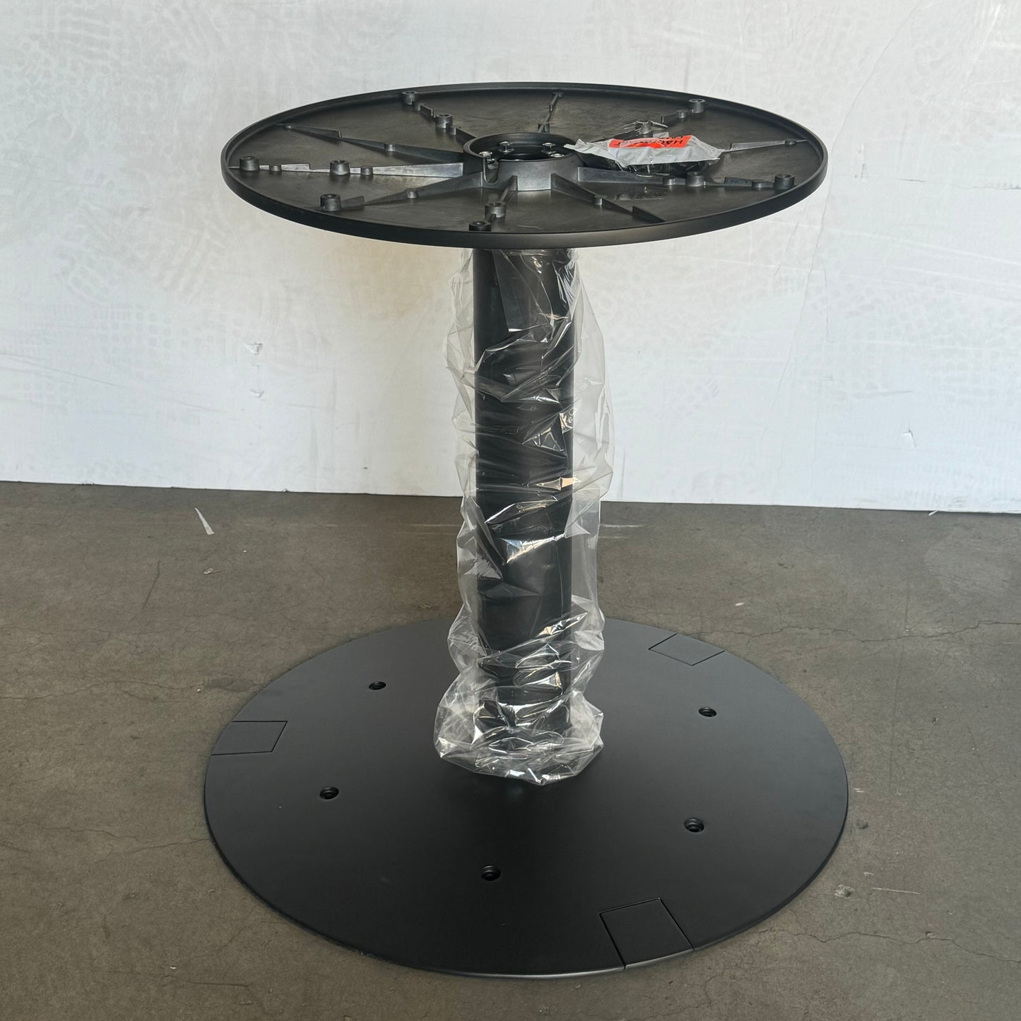 Adjustable Round Black Table - 22" Top Diameter 16" Base Diameter 28" Height