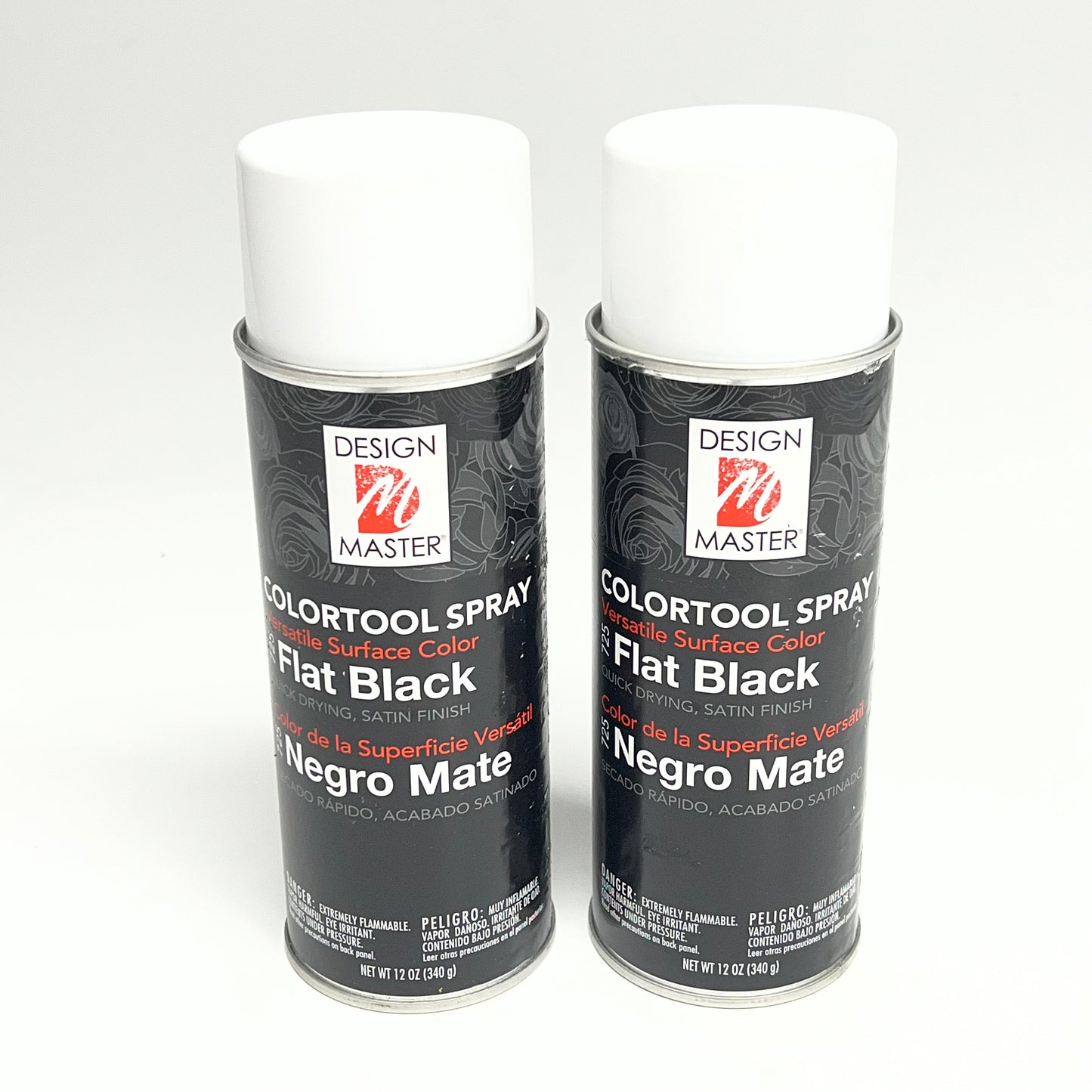 DESIGN MASTER (2 PACK) Colortool Spray Flower Surface Color 12oz Flat Black 725