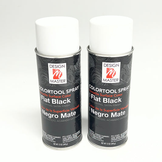 DESIGN MASTER (2 PACK) Colortool Spray Flower Surface Color 12oz Flat Black 725