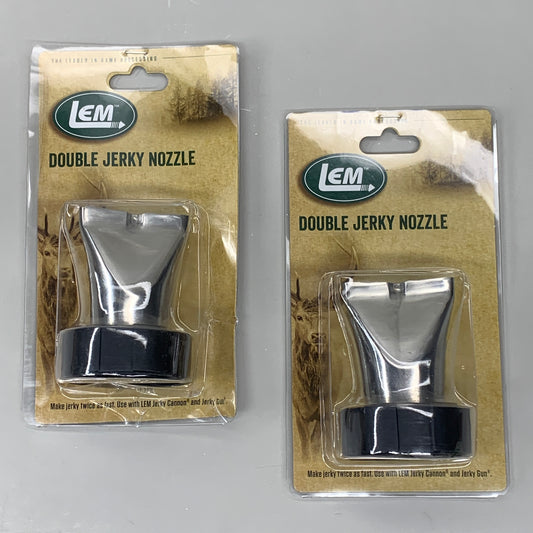 LEM (2 PACK) Jerky Cannon Double Jerky Nozzle Stainless Steel 468A