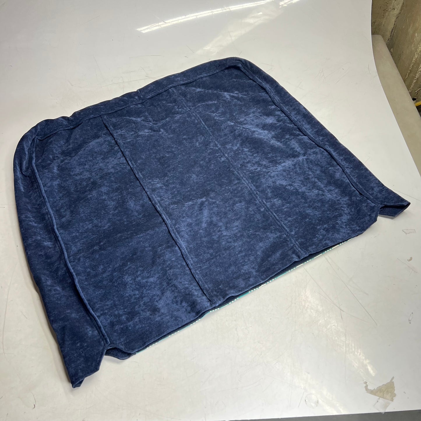 LOVE SAC Deep Angled Side Cover Corded Velvet 29" W X 28.5"T X 6"D Sapphire Navy